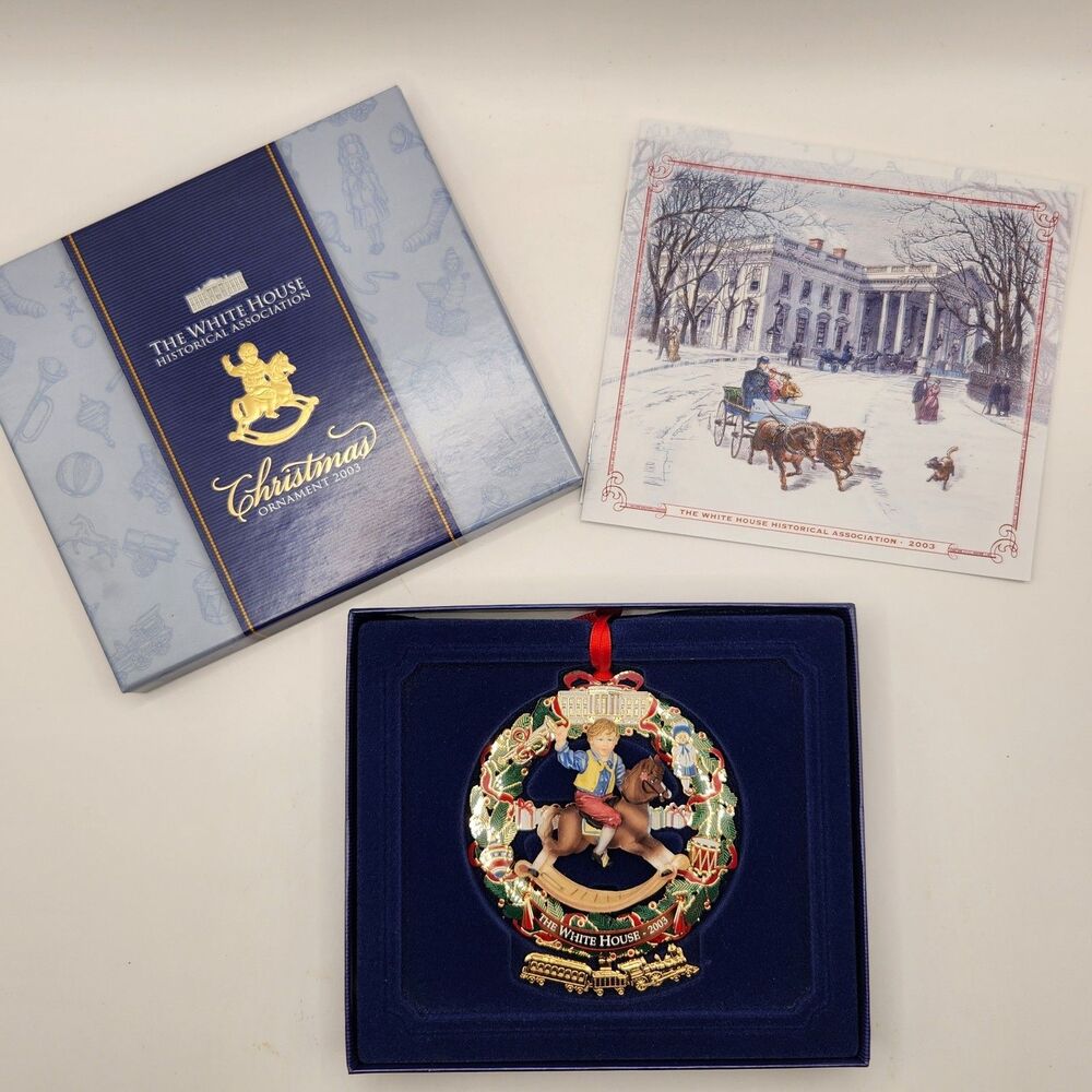 2003 The White House Historical Association Christmas Ornament in Box & COA